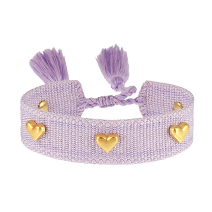 Casual Simple Style Heart Shape Polyester Wholesale Bracelets