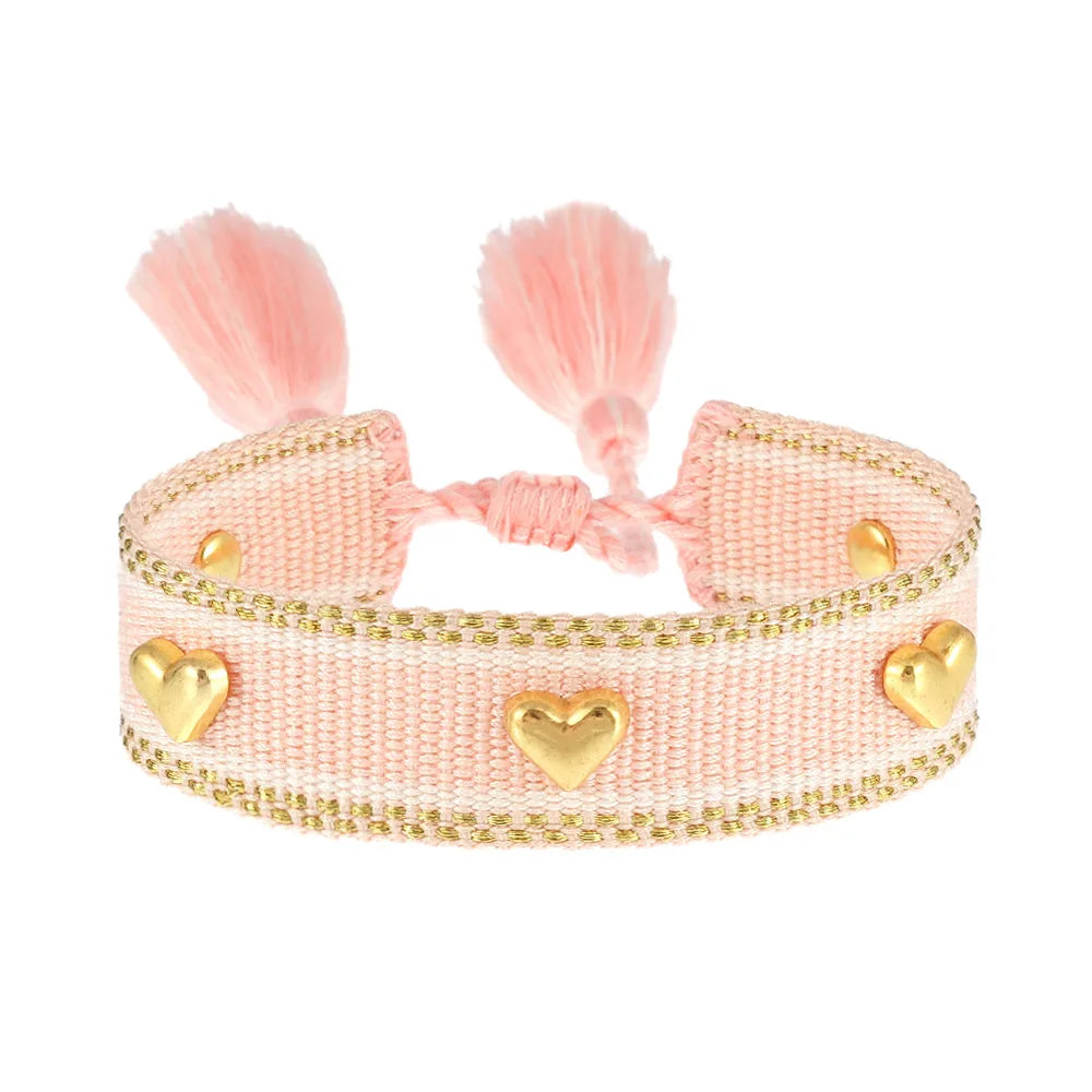 Casual Simple Style Heart Shape Polyester Wholesale Bracelets