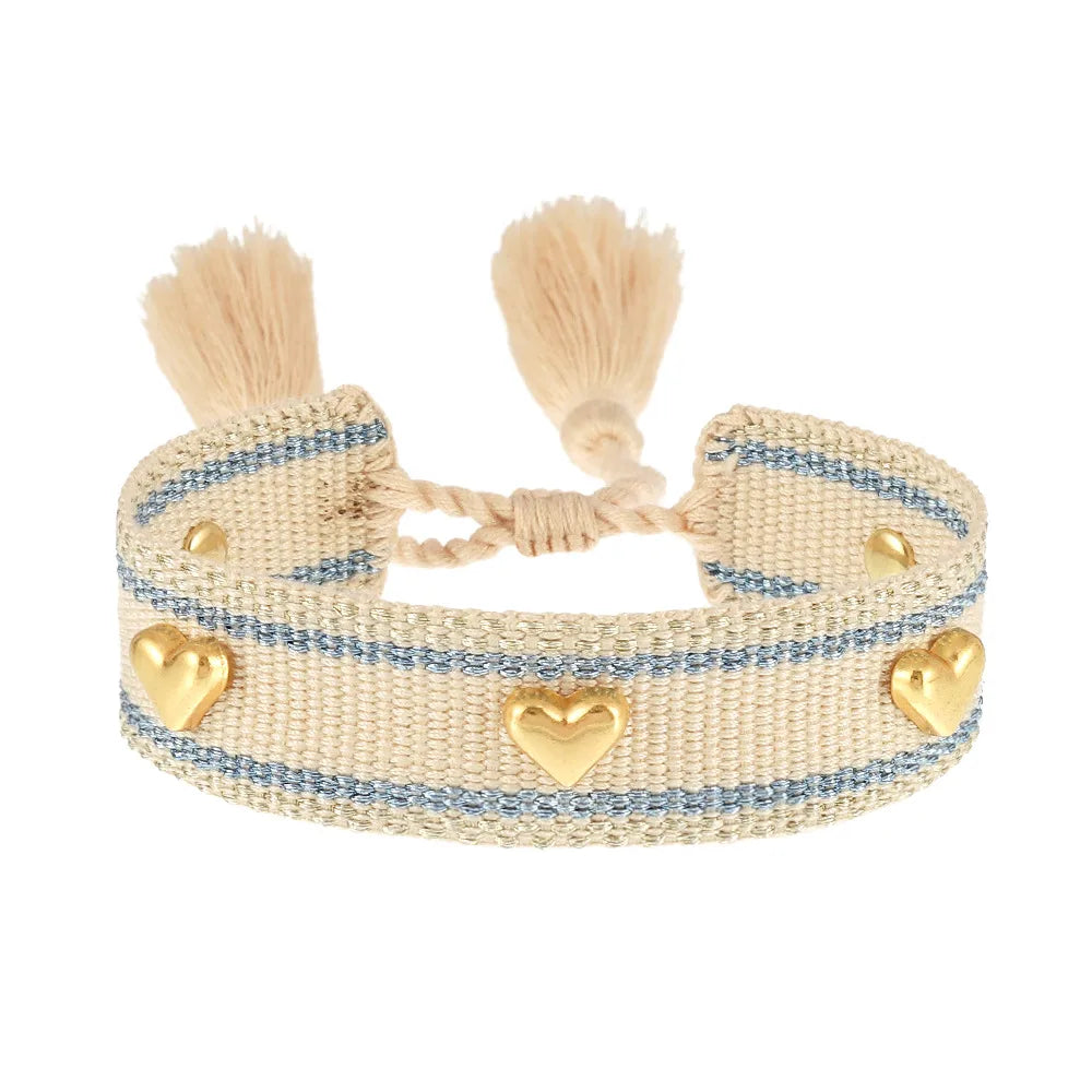 Casual Simple Style Heart Shape Polyester Wholesale Bracelets