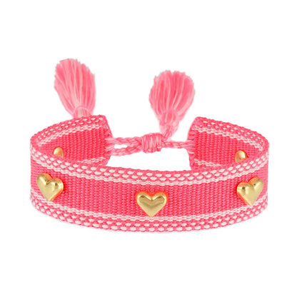 Casual Simple Style Heart Shape Polyester Wholesale Bracelets