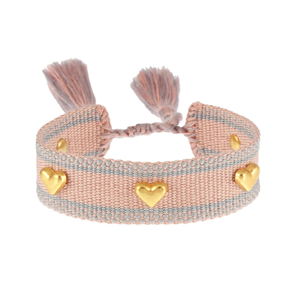 Casual Simple Style Heart Shape Polyester Wholesale Bracelets