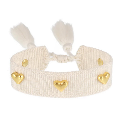 Casual Simple Style Heart Shape Polyester Wholesale Bracelets