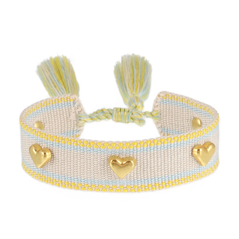 Casual Simple Style Heart Shape Polyester Wholesale Bracelets