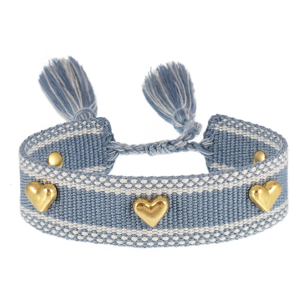 Casual Simple Style Heart Shape Polyester Wholesale Bracelets