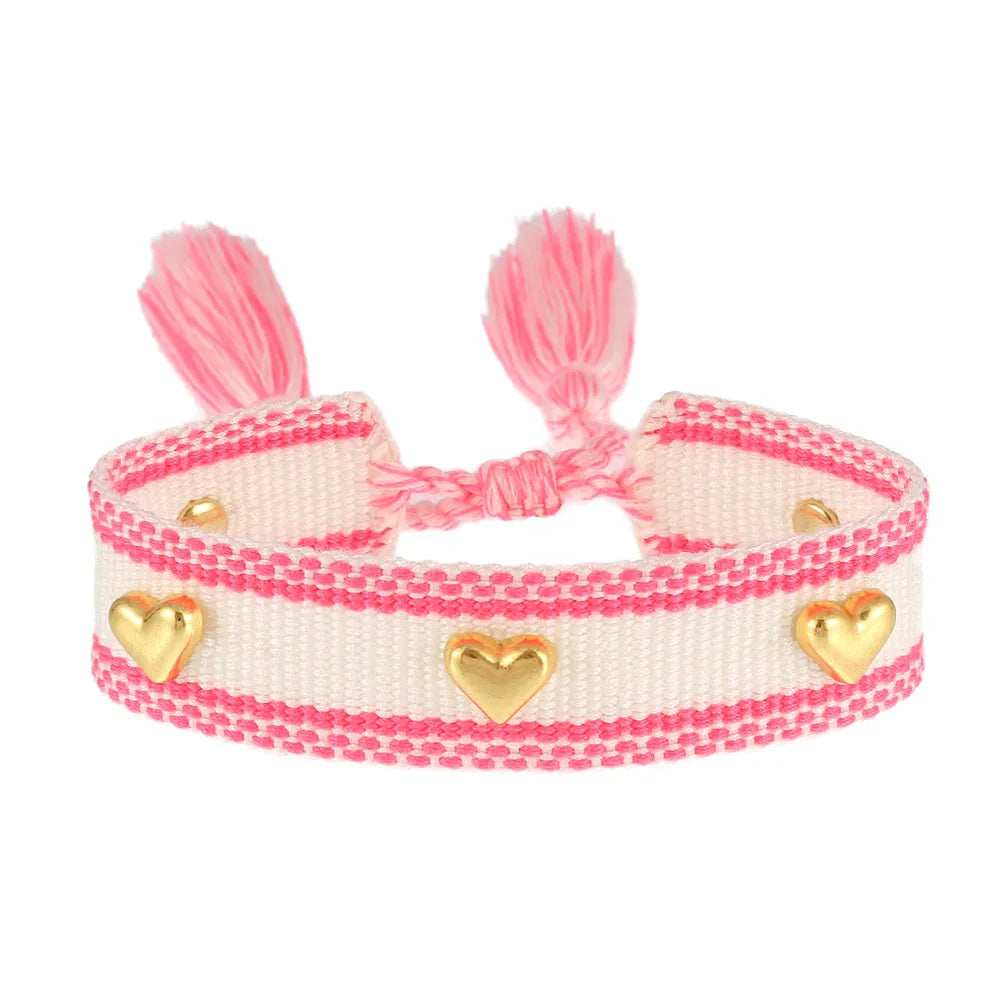 Casual Simple Style Heart Shape Polyester Wholesale Bracelets