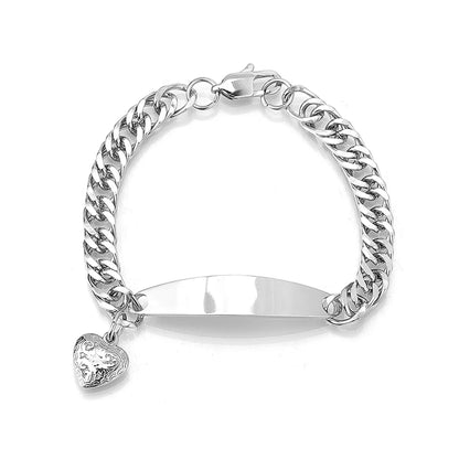 Casual Simple Style Heart Shape Stainless Steel Bracelets