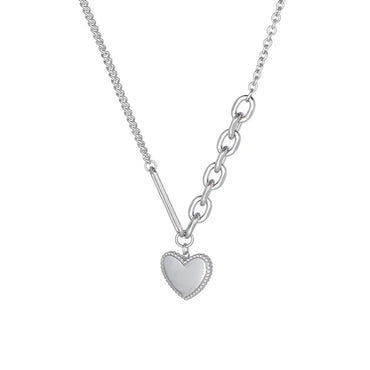 Casual Simple Style Heart Shape Titanium Steel Plating 18k Gold Plated Pendant Necklace