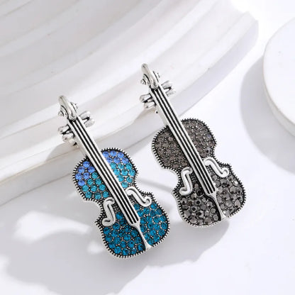 Casual Simple Style Human Animal Cello Alloy Inlay Rhinestones Unisex Brooches