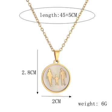 Casual Simple Style Human Round Stainless Steel Plating Inlay Artificial Gemstones Zircon Pendant Necklace