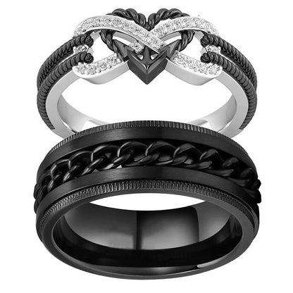 Casual Simple Style Infinity Heart Shape Alloy Plating Inlay Rhinestones Unisex Rings