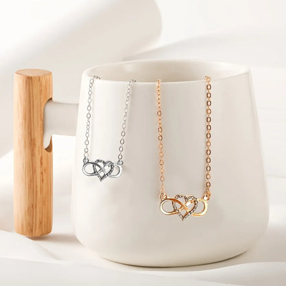 Casual Simple Style Infinity Heart Shape Alloy Unisex Necklace