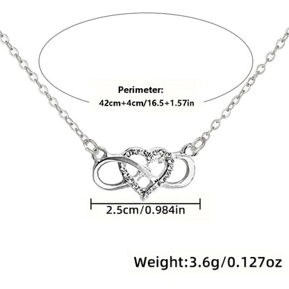 Casual Simple Style Infinity Heart Shape Alloy Unisex Necklace