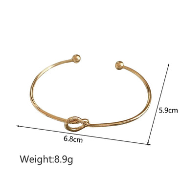 Casual Simple Style Knot Iron Wholesale Bangle