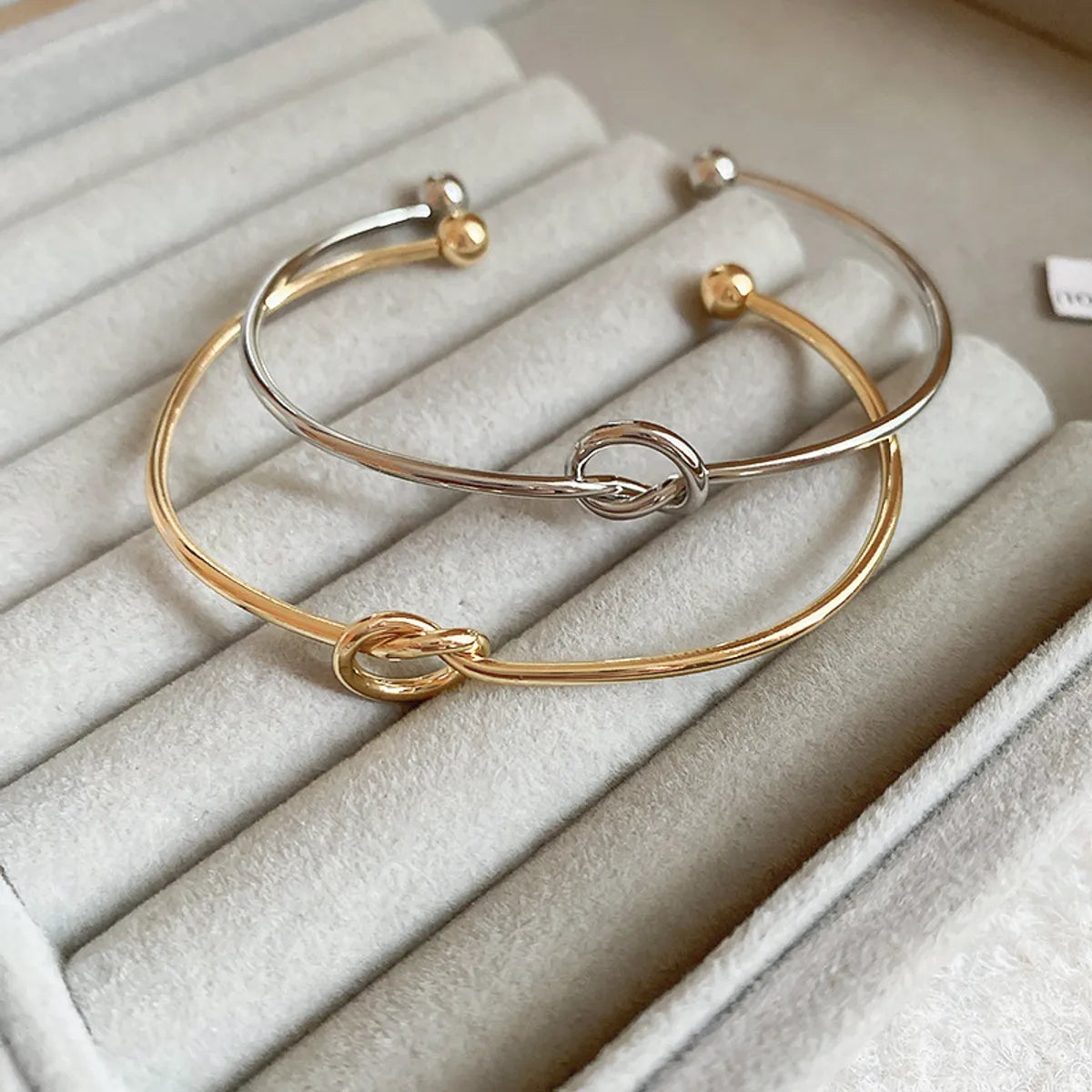 Casual Simple Style Knot Iron Wholesale Bangle