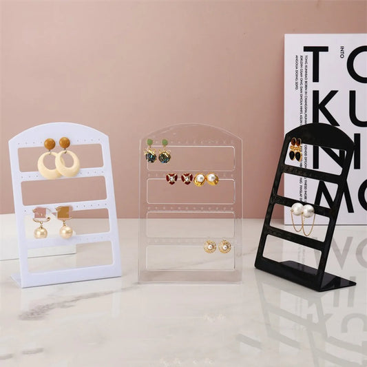 Casual Simple Style L Shape Solid Color Plastic Jewelry Display