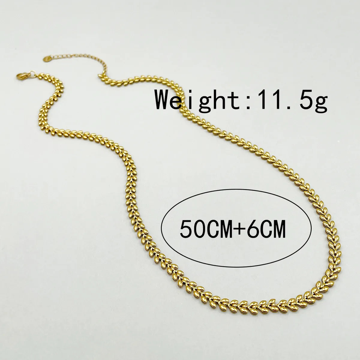 Casual Simple Style Leaf Stainless Steel Polishing Plating Gold Plated Necklace