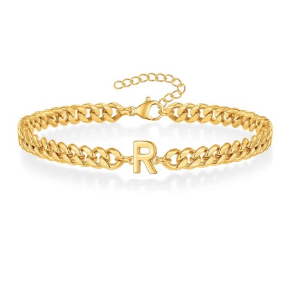 Casual Simple Style Letter 201 Stainless Steel 304 Stainless Steel 18K Gold Plated Bracelets In Bulk