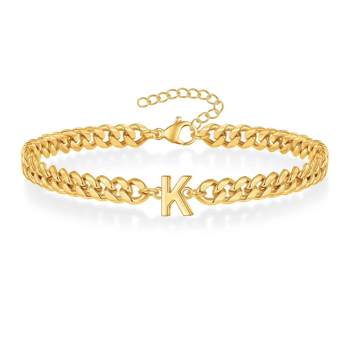 Casual Simple Style Letter 201 Stainless Steel 304 Stainless Steel 18K Gold Plated Bracelets In Bulk