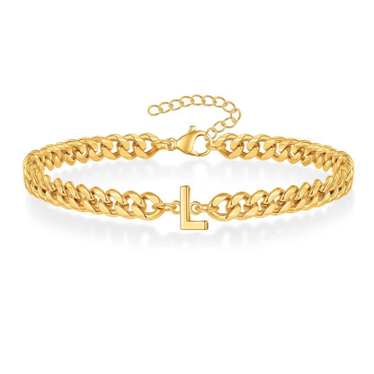 Casual Simple Style Letter 201 Stainless Steel 304 Stainless Steel 18K Gold Plated Bracelets In Bulk