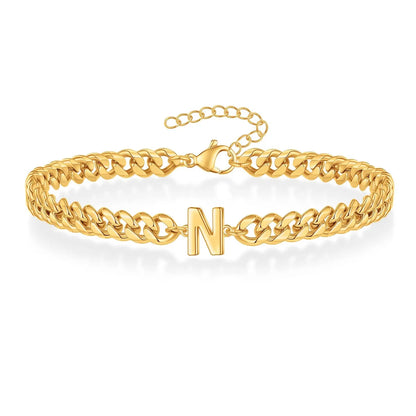 Casual Simple Style Letter 201 Stainless Steel 304 Stainless Steel 18K Gold Plated Bracelets In Bulk