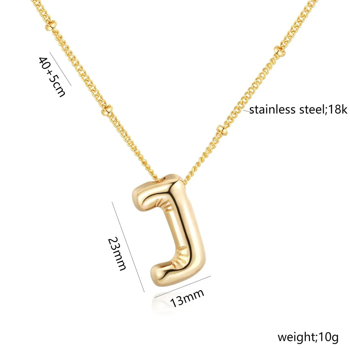 Casual Simple Style Letter 304 Stainless Steel 18K Gold Plated Women'S Pendant Necklace