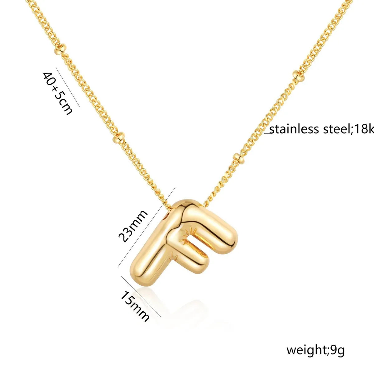 Casual Simple Style Letter 304 Stainless Steel 18K Gold Plated Women'S Pendant Necklace