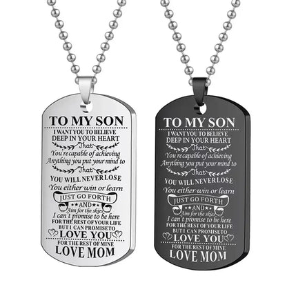 Casual Simple Style Letter 304 Stainless Steel Iron Carving Silver Plated Men'S Pendant Necklace