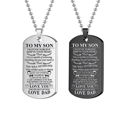 Casual Simple Style Letter 304 Stainless Steel Iron Carving Silver Plated Men'S Pendant Necklace