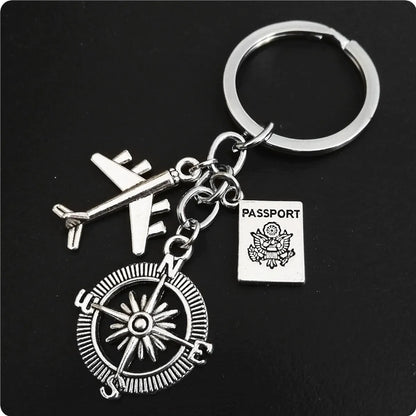 Casual Simple Style Letter Airplane Alloy Plating Keychain