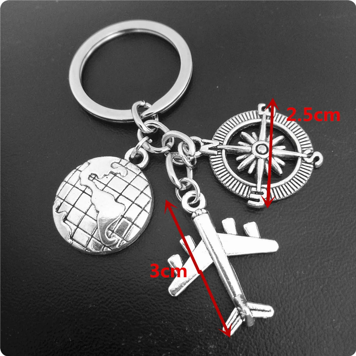 Casual Simple Style Letter Airplane Alloy Plating Keychain