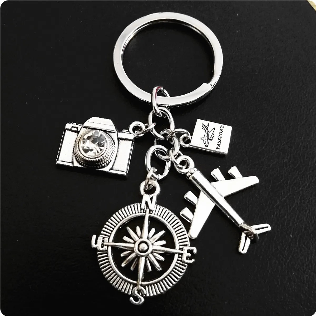 Casual Simple Style Letter Airplane Alloy Plating Keychain