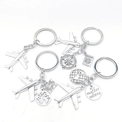 Casual Simple Style Letter Airplane Alloy Plating Keychain