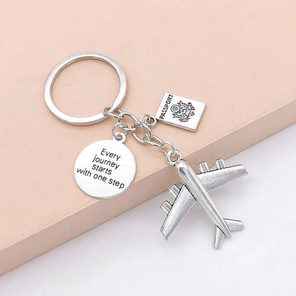 Casual Simple Style Letter Airplane Alloy Plating Keychain