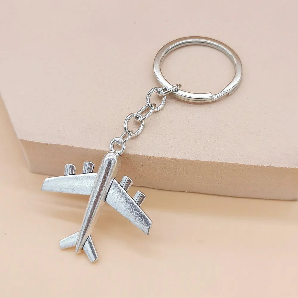 Casual Simple Style Letter Airplane Alloy Plating Keychain