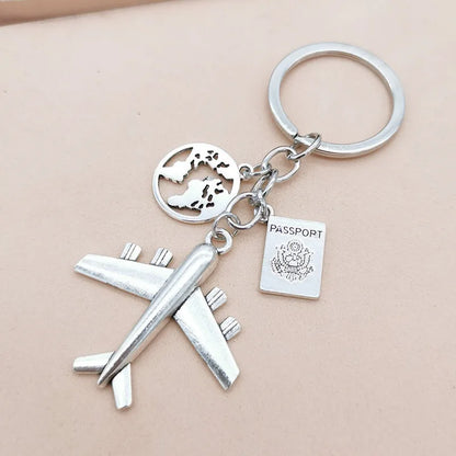 Casual Simple Style Letter Airplane Alloy Plating Keychain