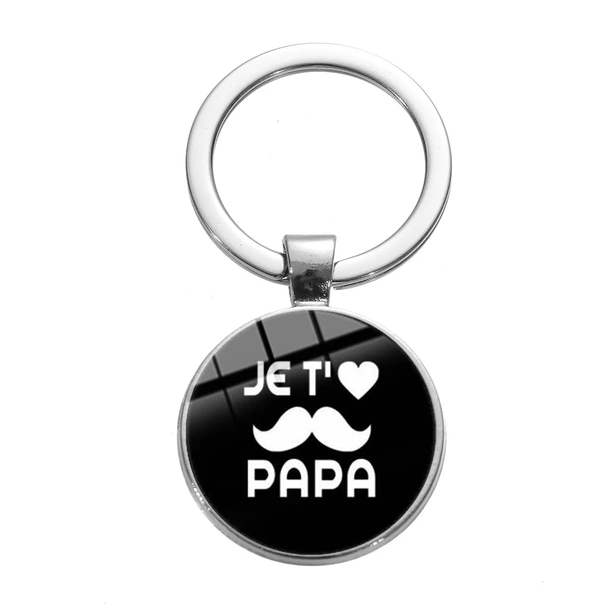 Casual Simple Style Letter Alloy Buckle Inlay Glass Father'S Day Bag Pendant Keychain