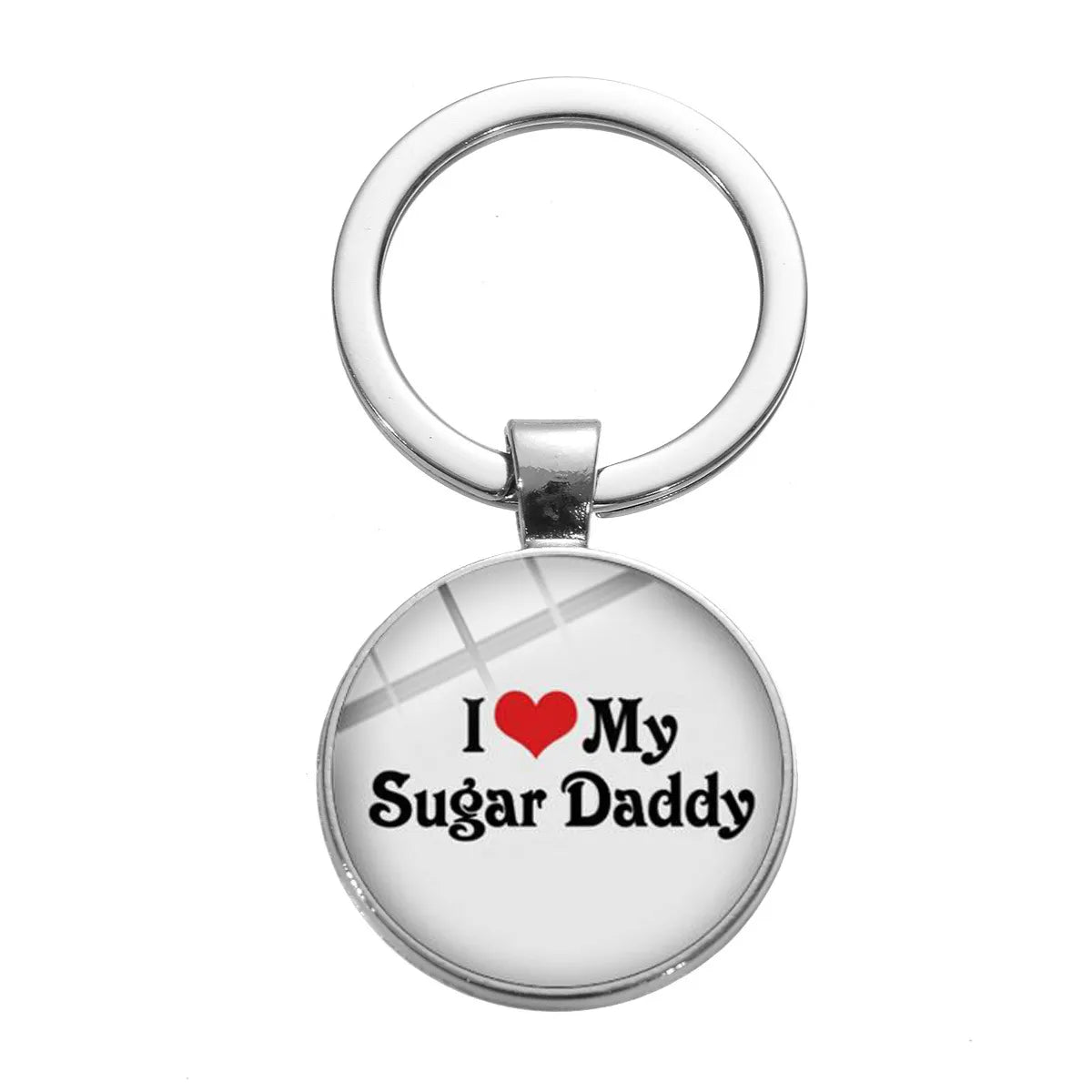 Casual Simple Style Letter Alloy Buckle Inlay Glass Father'S Day Bag Pendant Keychain