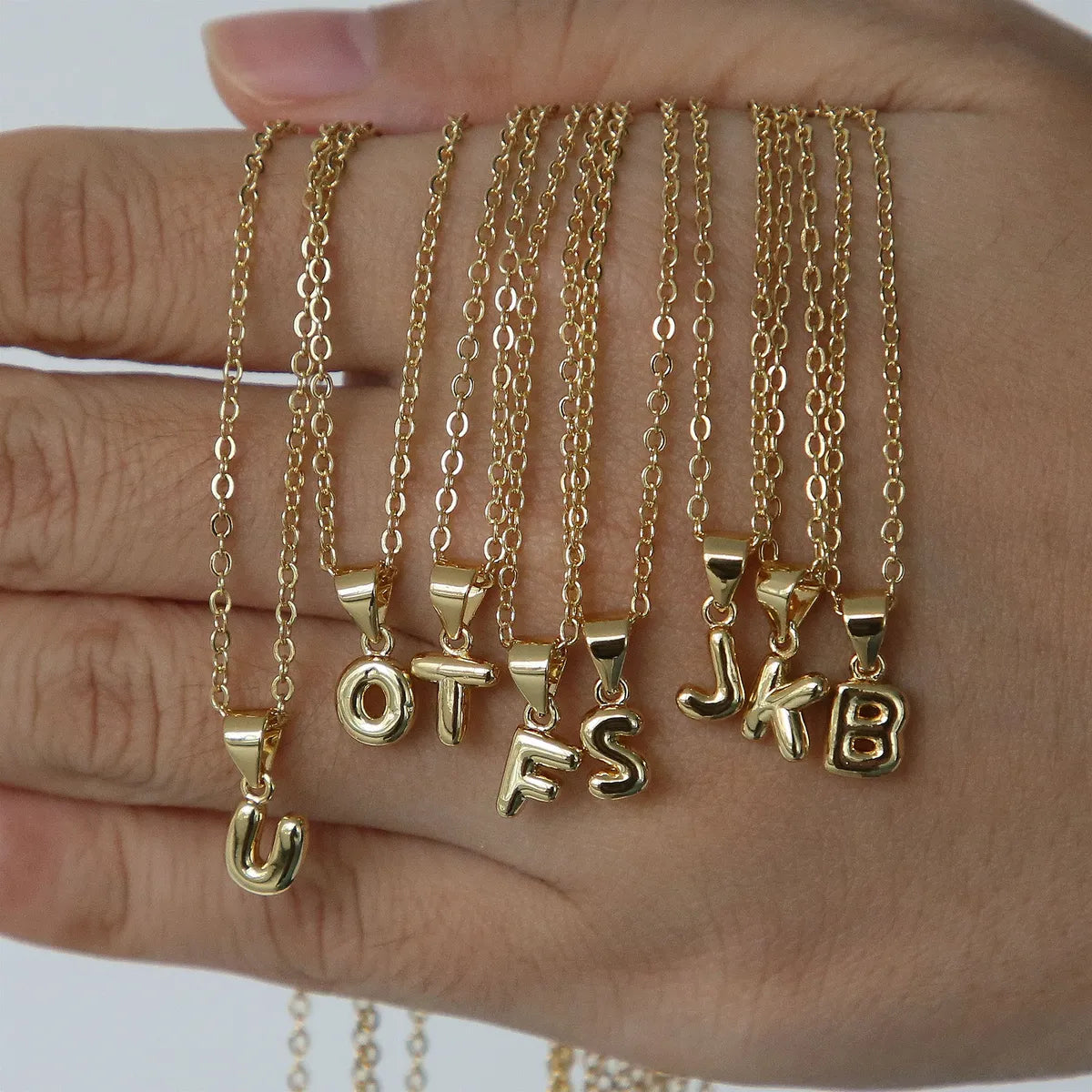 Casual Simple Style Letter Brass Pendant Necklace 1 Piece