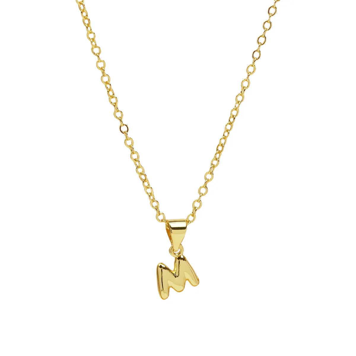 Casual Simple Style Letter Brass Pendant Necklace 1 Piece