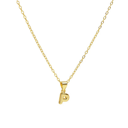 Casual Simple Style Letter Brass Pendant Necklace 1 Piece