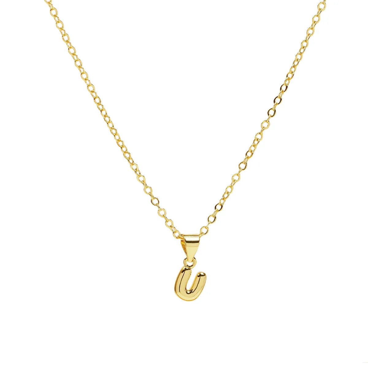 Casual Simple Style Letter Brass Pendant Necklace 1 Piece