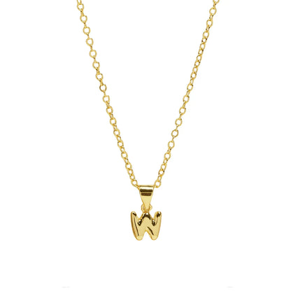 Casual Simple Style Letter Brass Pendant Necklace 1 Piece