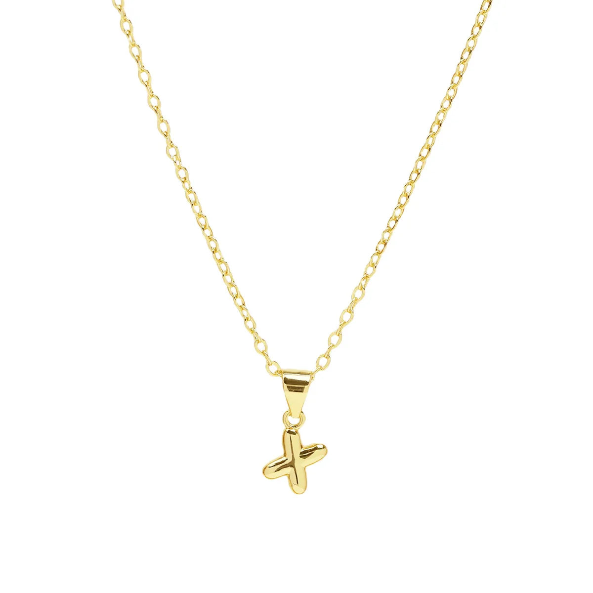 Casual Simple Style Letter Brass Pendant Necklace 1 Piece