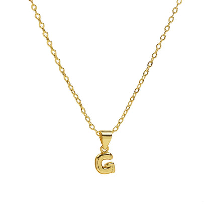 Casual Simple Style Letter Brass Pendant Necklace 1 Piece