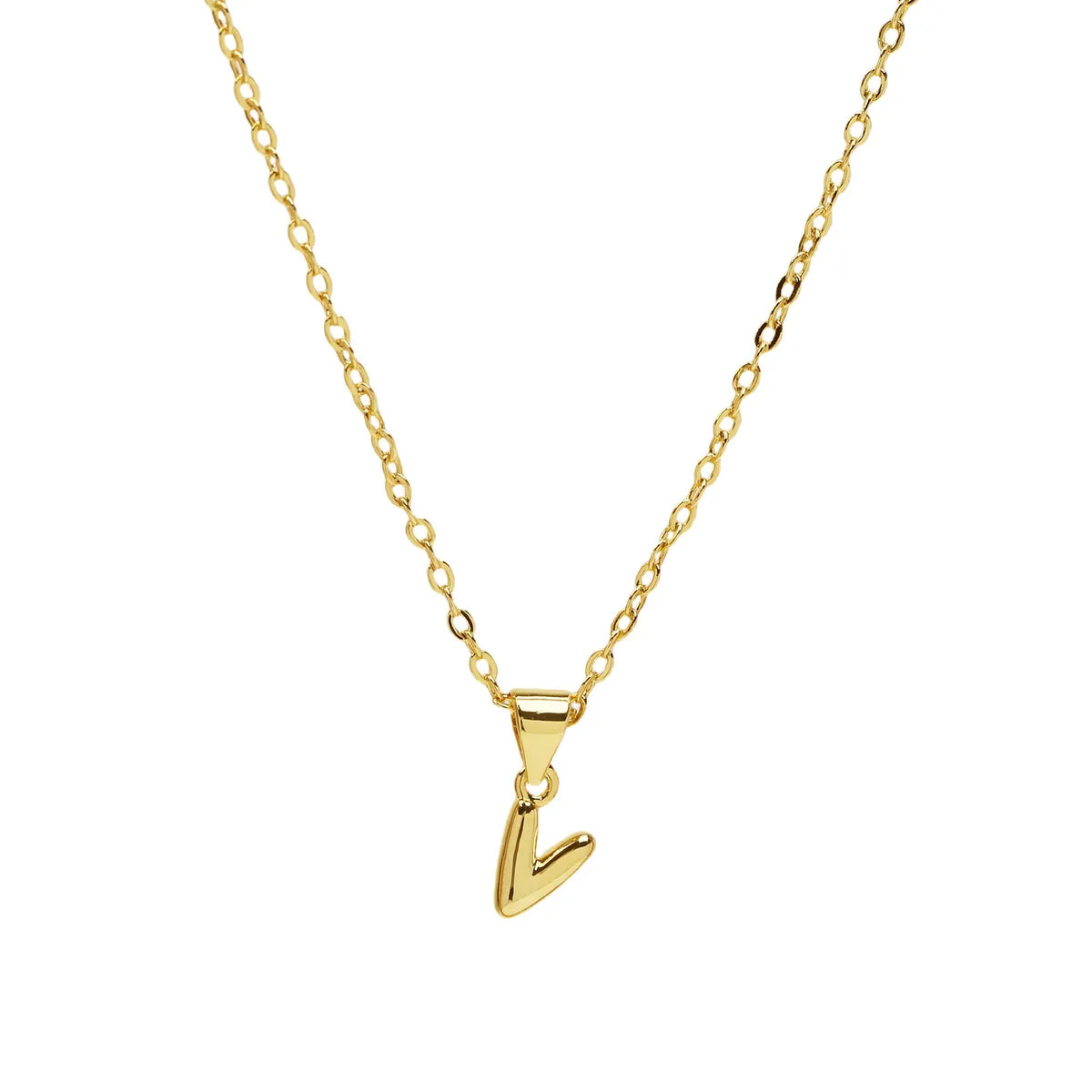 Casual Simple Style Letter Brass Pendant Necklace 1 Piece