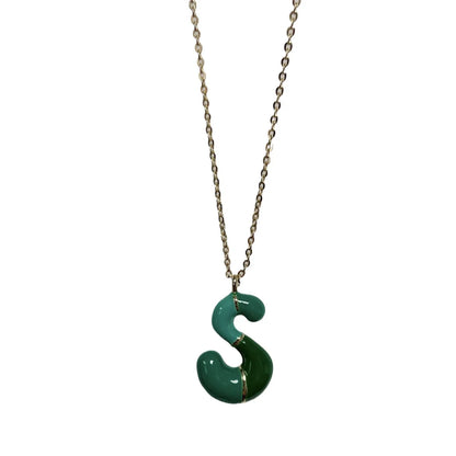 Casual Simple Style Letter Brass Plating Unisex Pendant Necklace 1 Piece