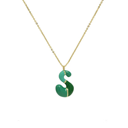 Casual Simple Style Letter Brass Plating Unisex Pendant Necklace 1 Piece