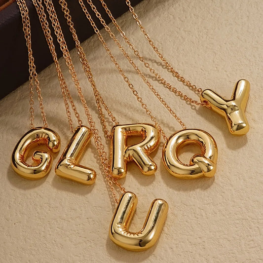 Casual Simple Style Letter Copper Pendant Necklace In Bulk