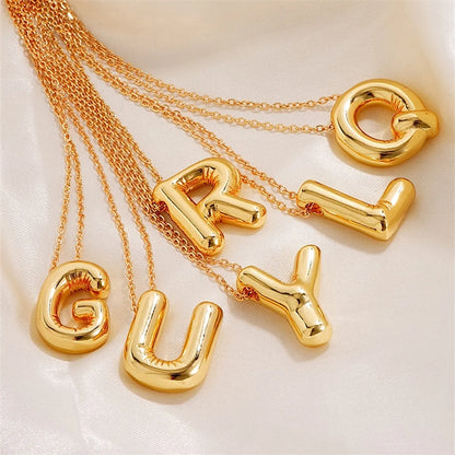 Casual Simple Style Letter Copper Pendant Necklace In Bulk