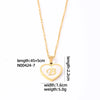 304 Stainless Steel Casual Simple Style Plating Inlay Letter Heart Shape Shell Pendant Necklace